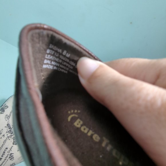 Bare Traps Womens Tasha Brown Leather Heels Booties Clogs Side Buckle Sz 8 - Picture 4 of 5